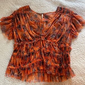 Free People Making Me Smile Print Top